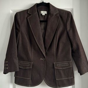 Ann Taylor Loft 3/4 sleeve brown blazer